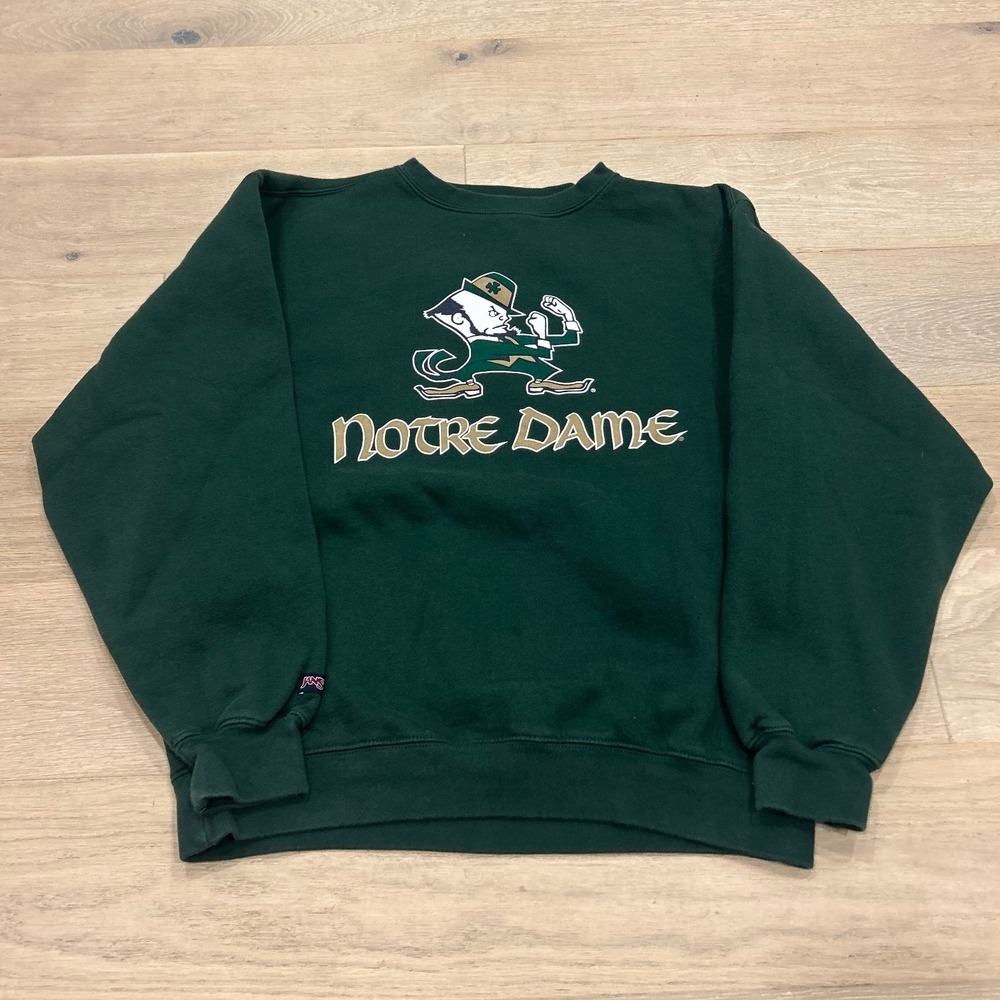 JanSport Notre Dame Fighting Irish Sweatshirt Green Crewneck Mens Medium M